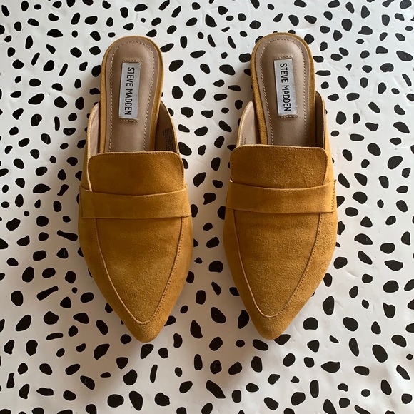 Steve Madden Shoes - Steve Madden Yellow Flat Mule Loafers